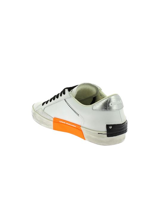 Distressed sneakers da uomo in pelle bianca CRIME LONDON | 1400410